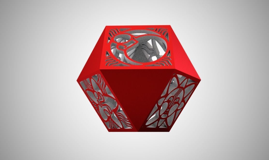 Cuboctahedron paper sculpture 3D print model_8