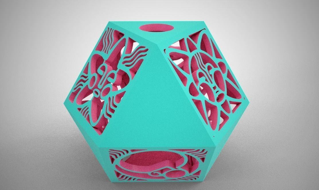 Cuboctahedron paper sculpture 3D print model_10