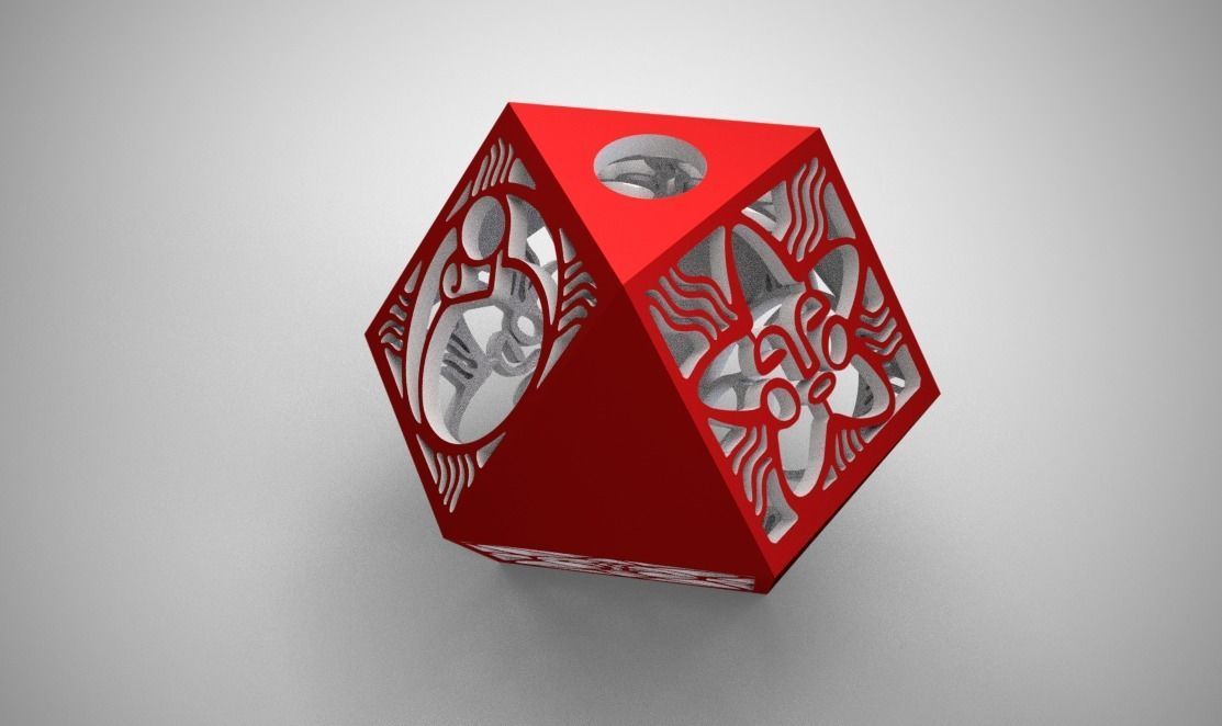 Cuboctahedron paper sculpture 3D print model_12