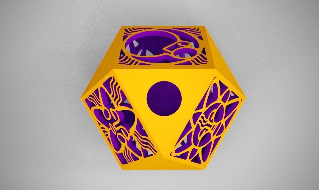 Cuboctahedron paper sculpture 3D print model_3