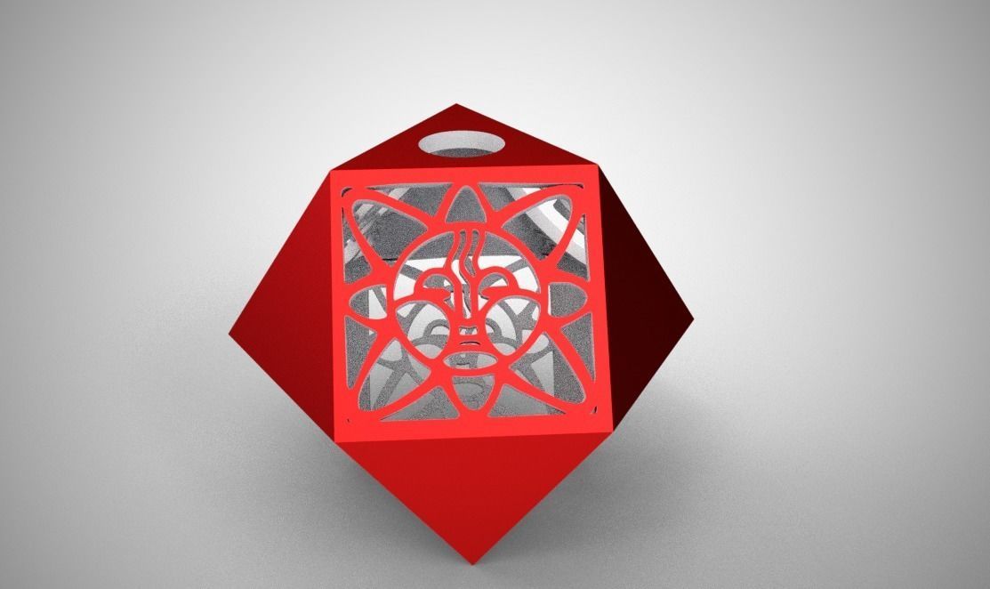Cuboctahedron paper sculpture 3D print model_14