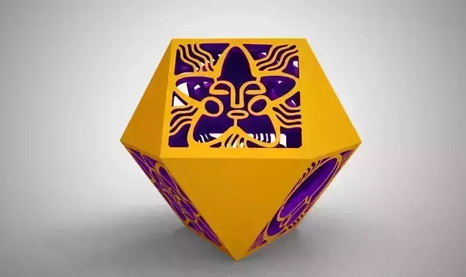 Cuboctahedron paper sculpture 3D print model
