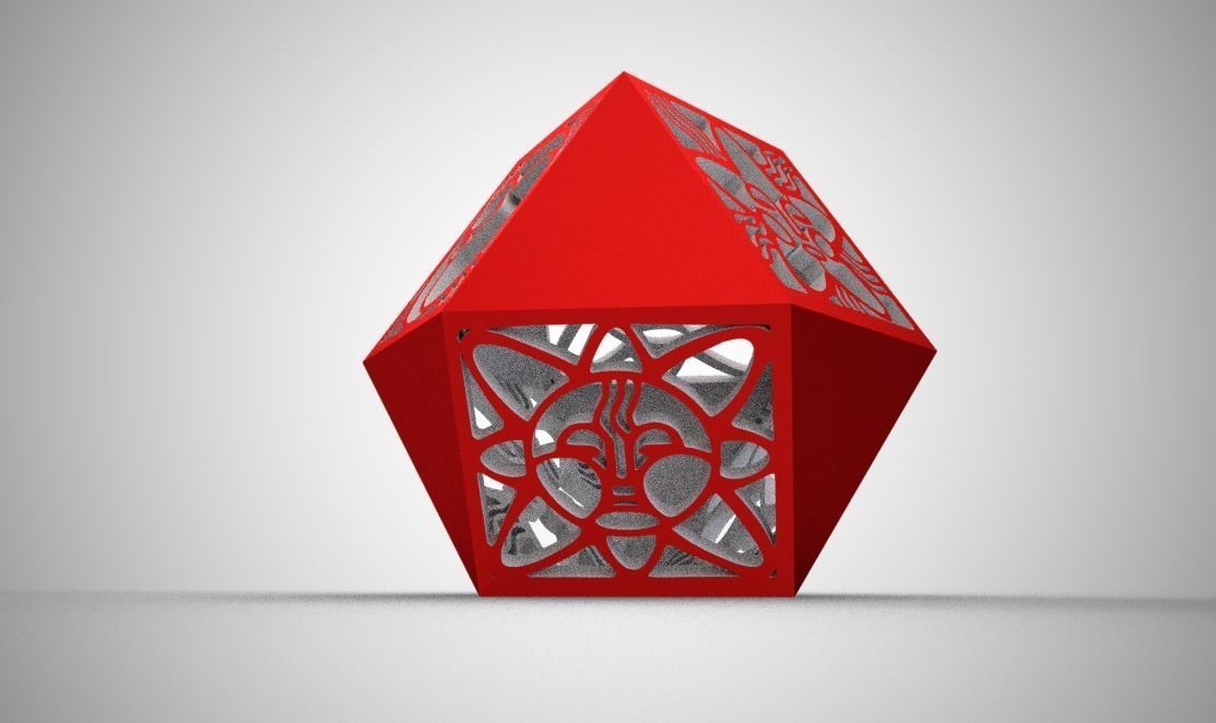 Cuboctahedron paper sculpture 3D print model_2
