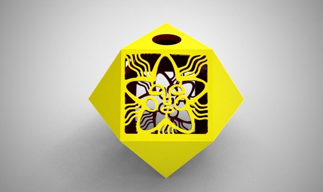 Cuboctahedron paper sculpture 3D print model_13