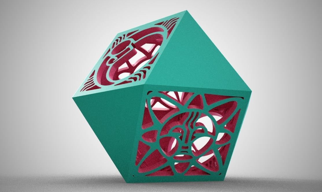 Cuboctahedron paper sculpture 3D print model_7