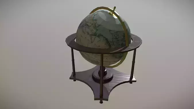 Low-Poly Antique Globe