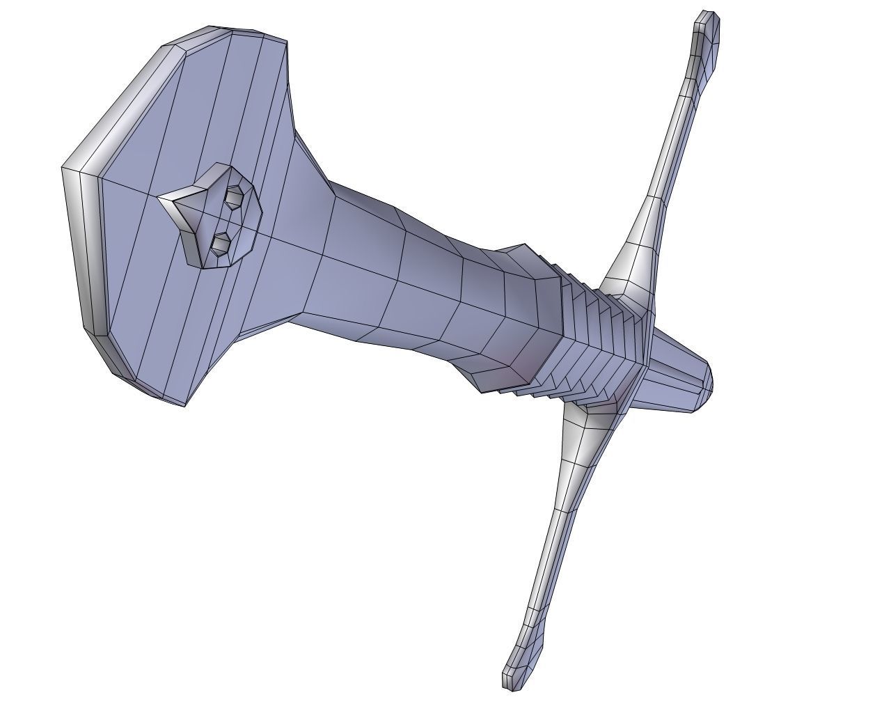 Dagger sword of king arthur Low-poly 3D model_8