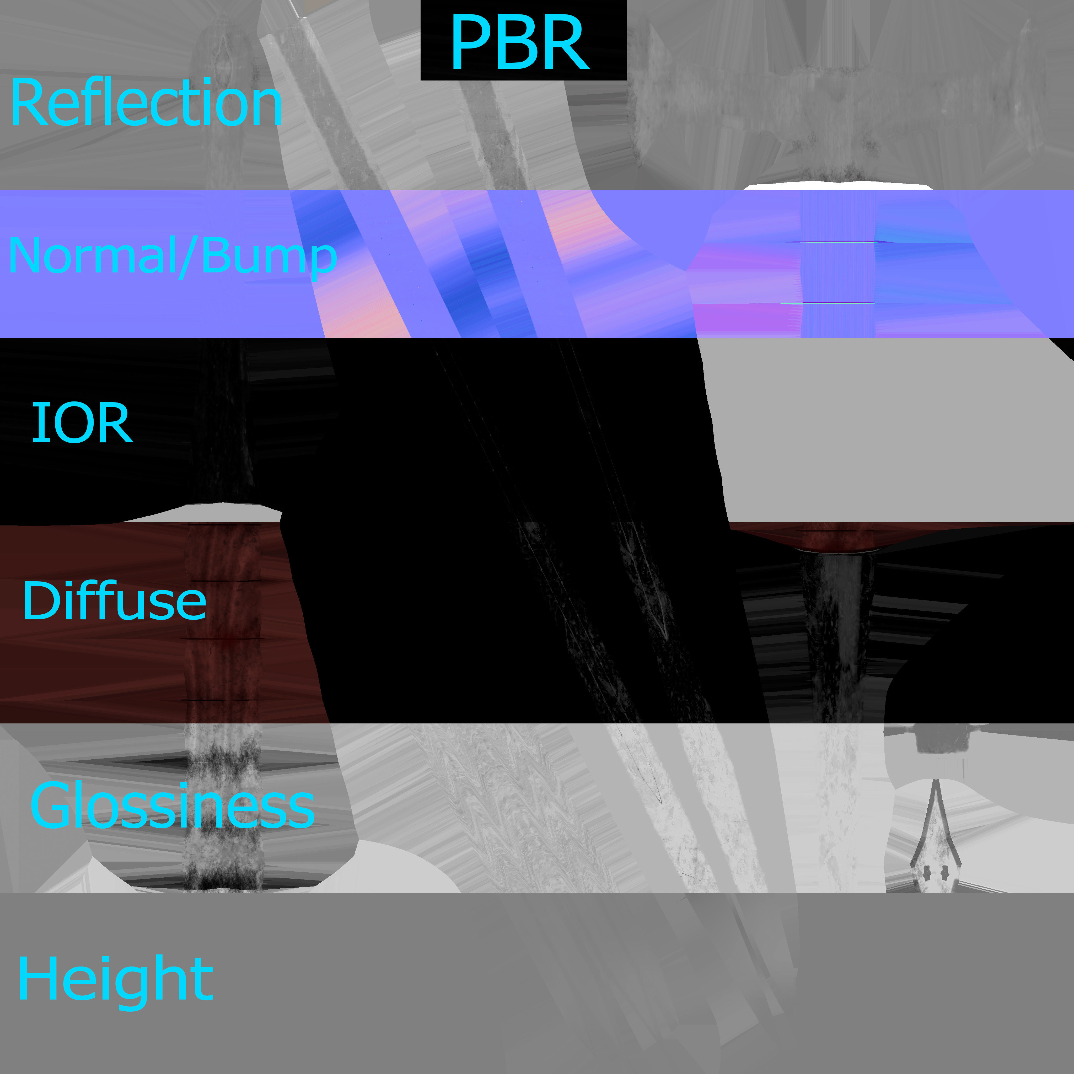 Dagger sword of king arthur Low-poly 3D model_9