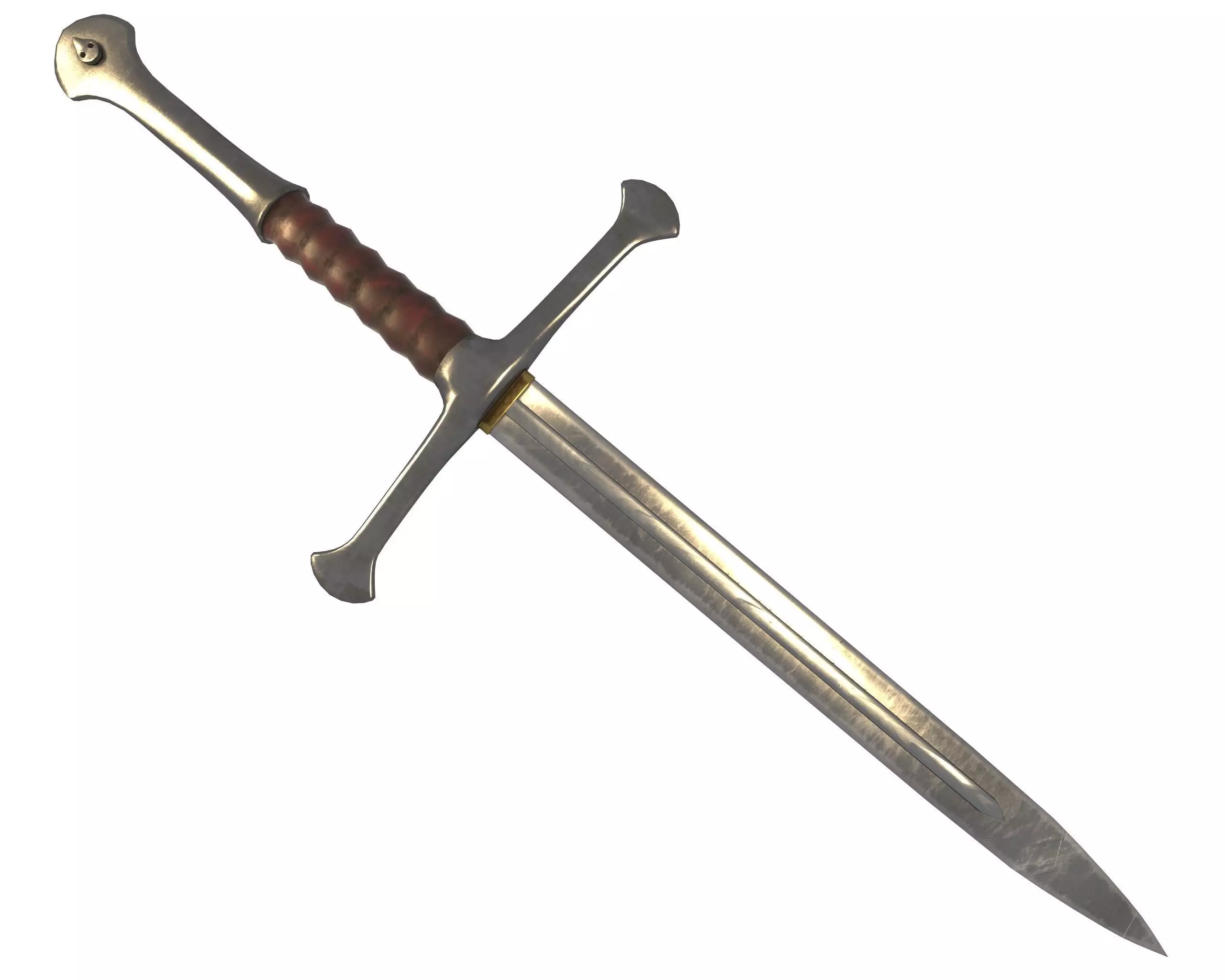 Dagger sword of king arthur Low-poly 3D model_0
