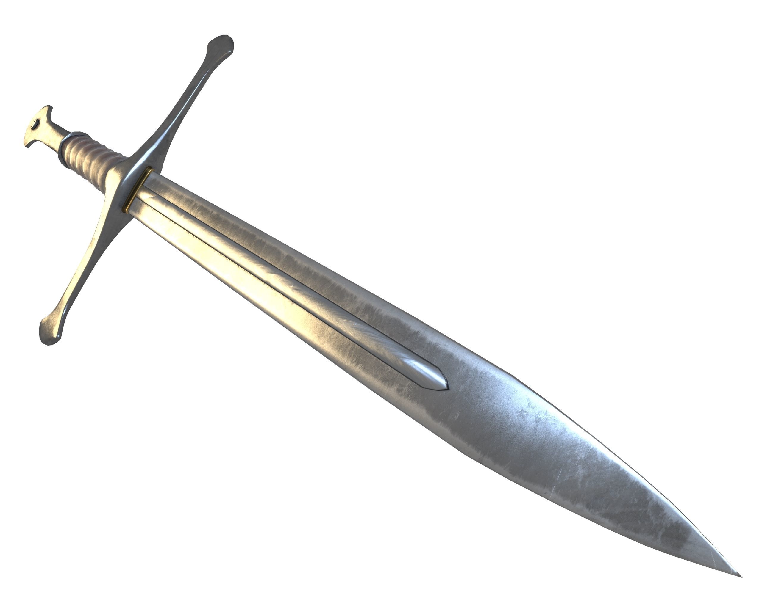 Dagger sword of king arthur Low-poly 3D model_5