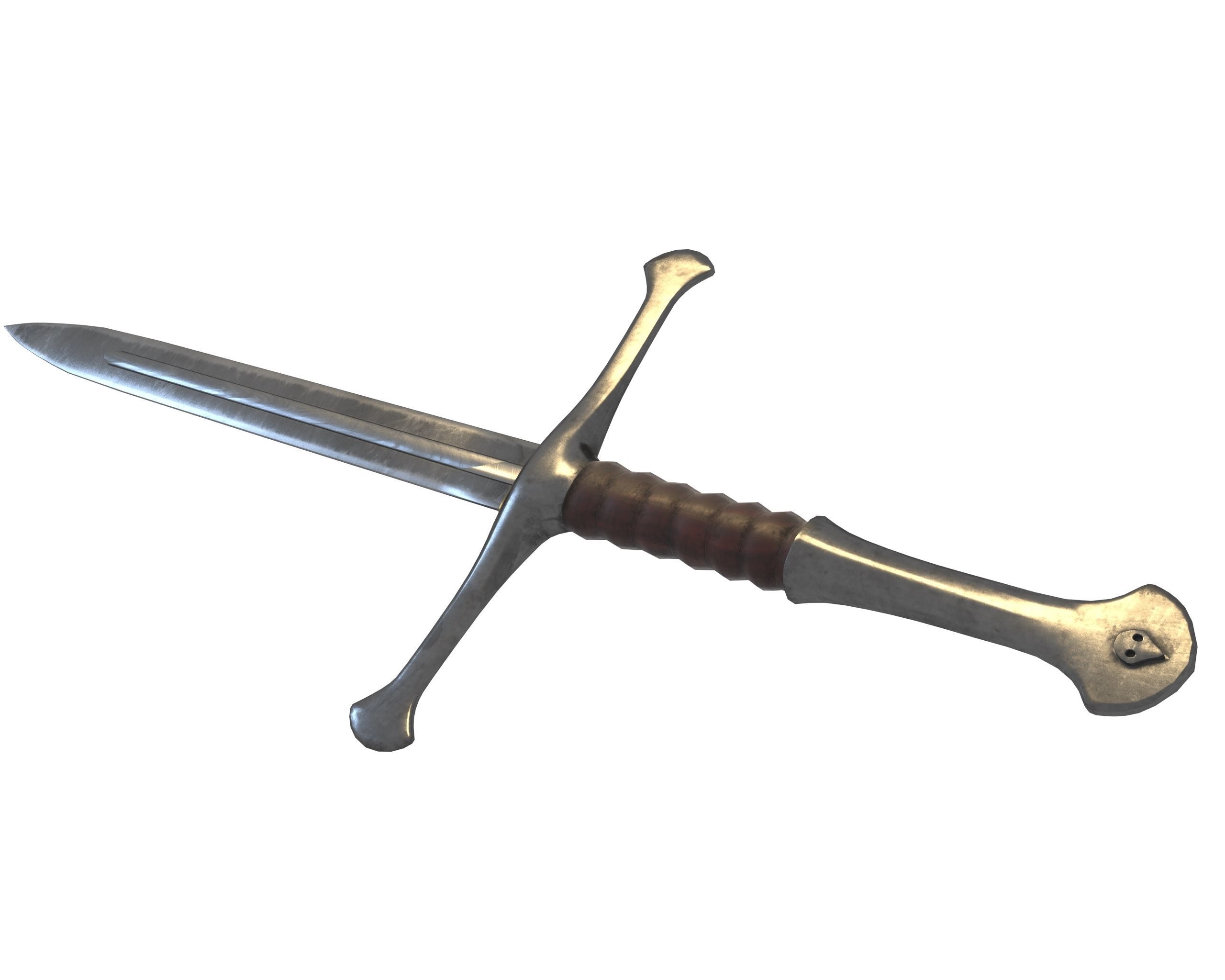 Dagger sword of king arthur Low-poly 3D model_6