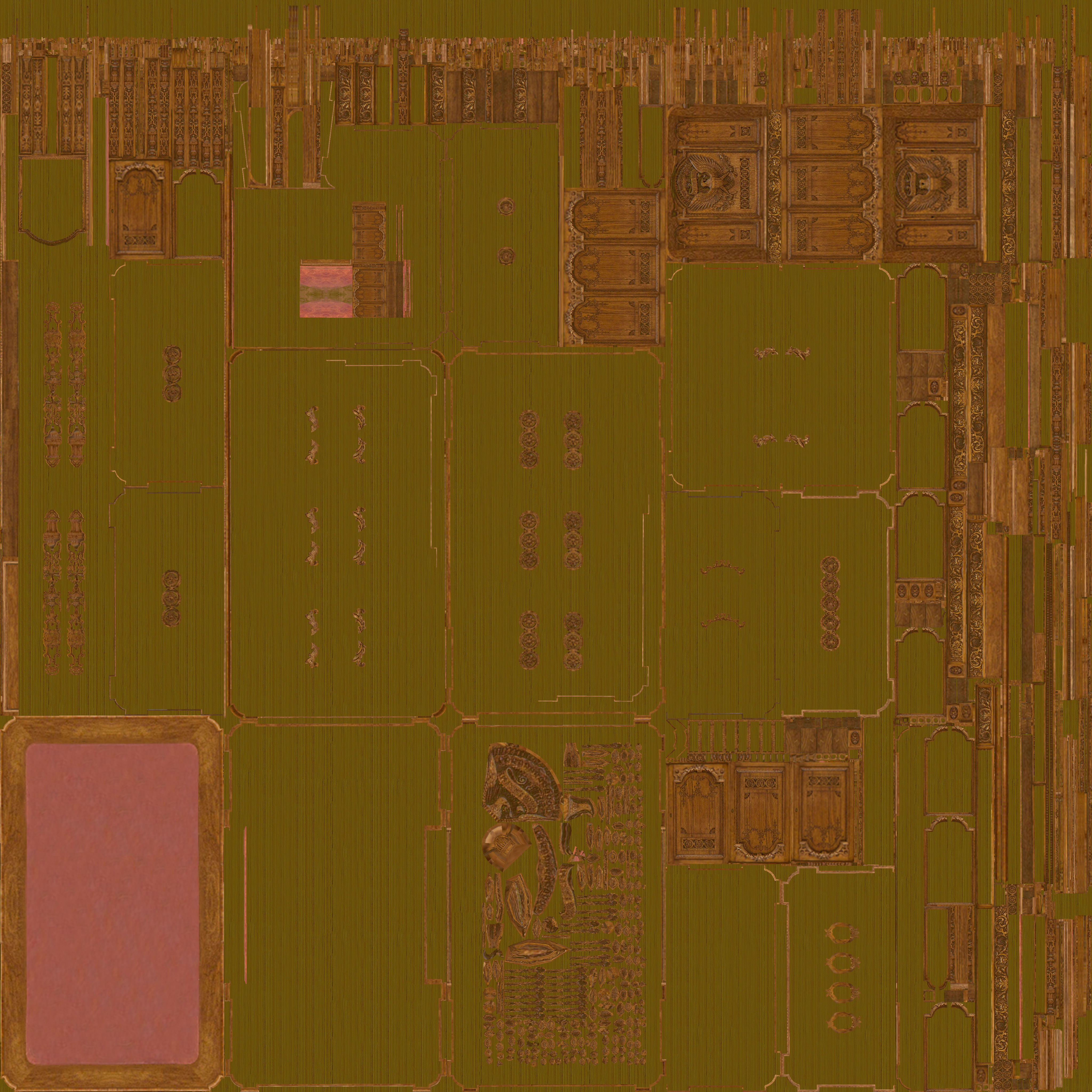 Resolute Desk of the Oval Office 3D model_6