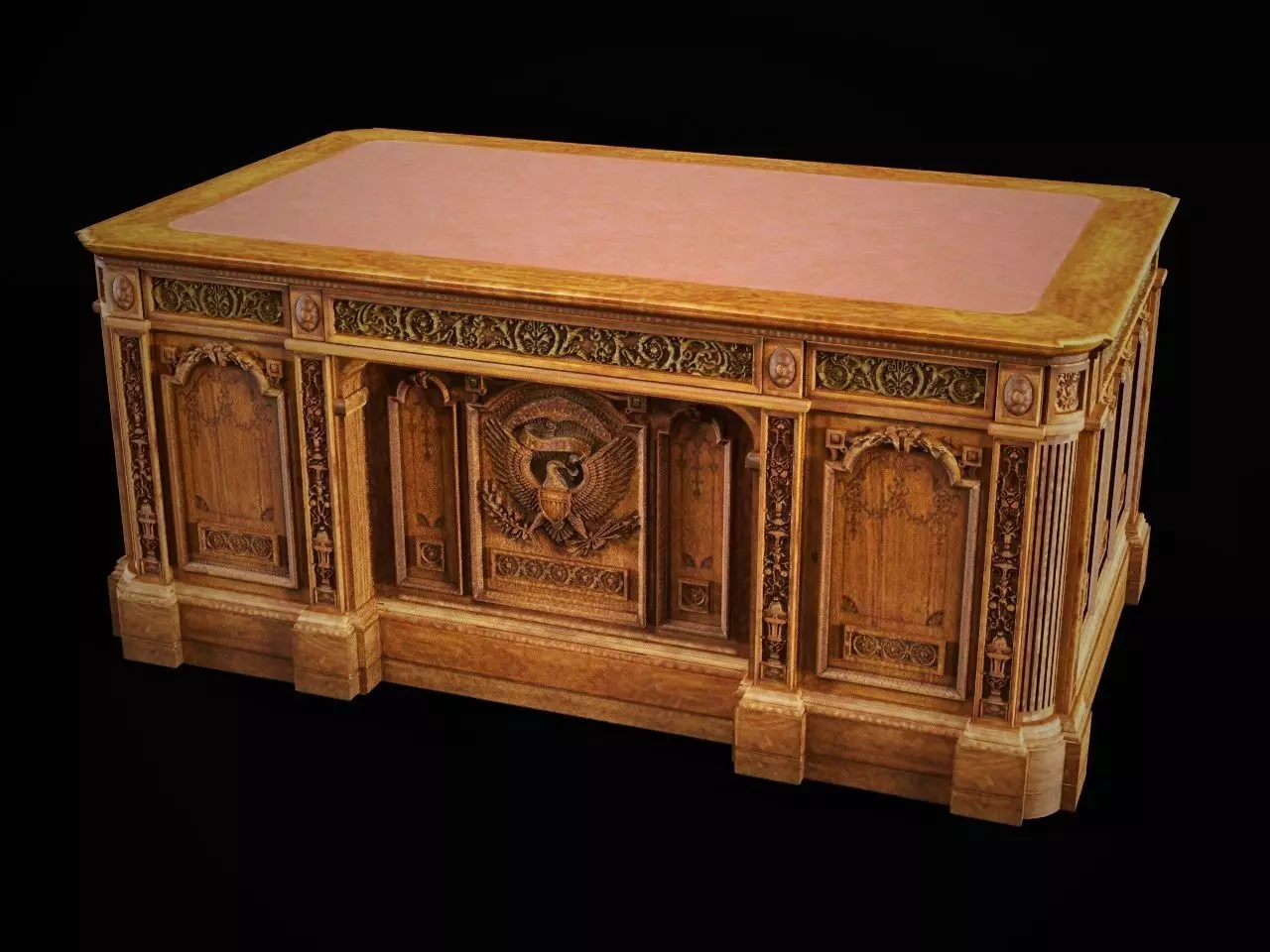 Resolute Desk of the Oval Office 3D model_0