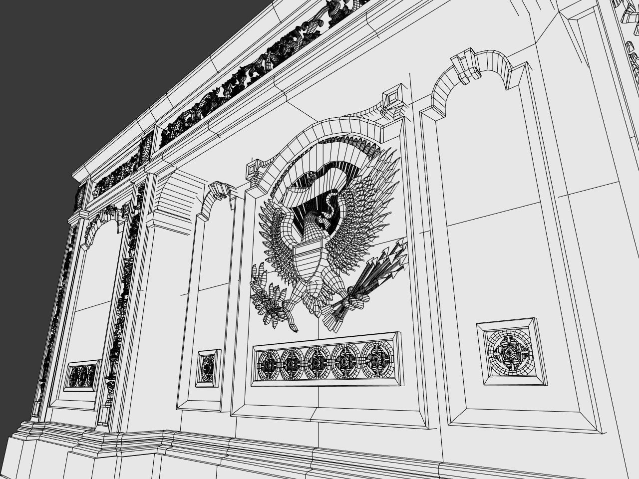 Resolute Desk of the Oval Office 3D model_5