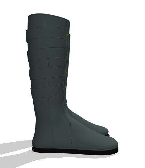 Boots pair of Low-poly 3D model_2