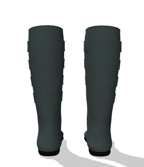 Boots pair of Low-poly 3D model_3