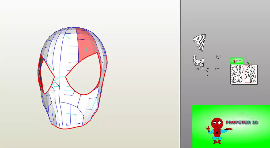 Spider-Man Faceshell Foam 3D model