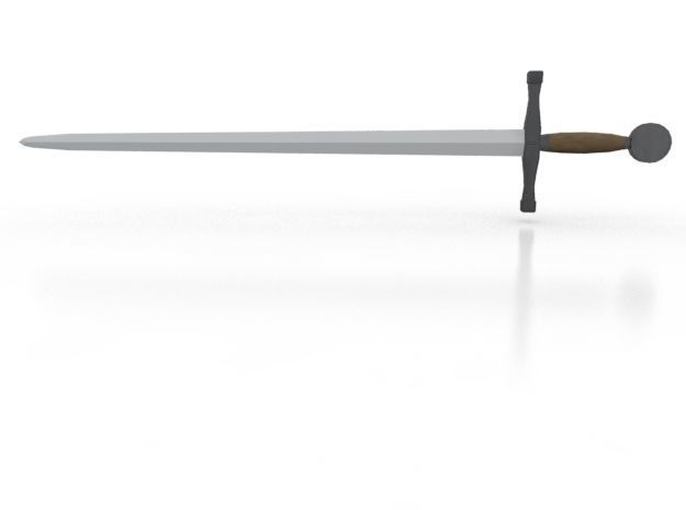 Knight Sword Low-poly 3D model_6