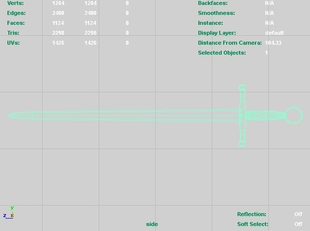 Knight Sword Low-poly 3D model_8