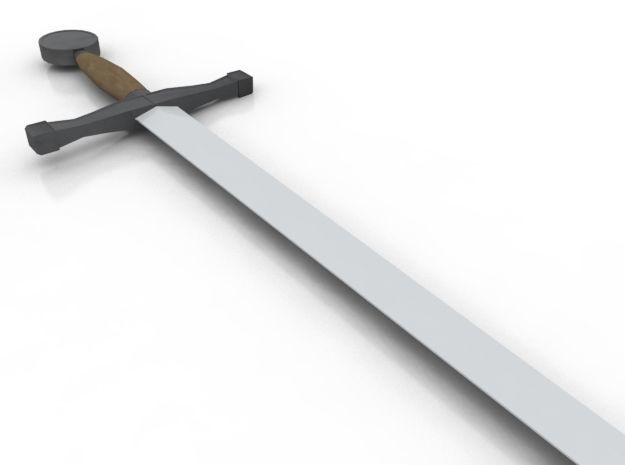 Knight Sword Low-poly 3D model_3