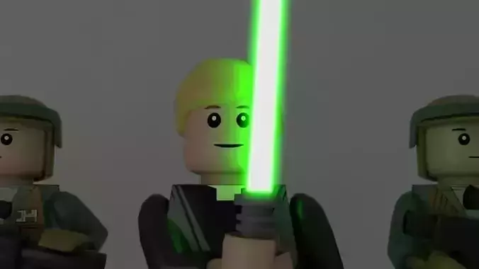 Lego Luke And Rebels Low-poly 3D model