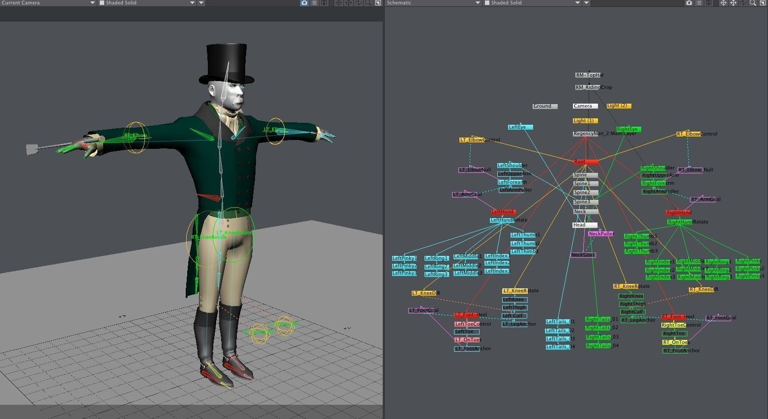 Regency Man 1811-1820 - Low poly - rigged - animated 3D model_46
