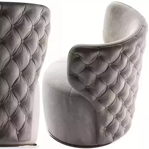 Buttoned Swivel Chair
