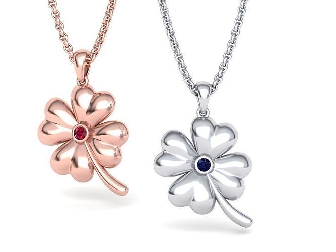 Clover Pendant printable model  N0287 3D print model
