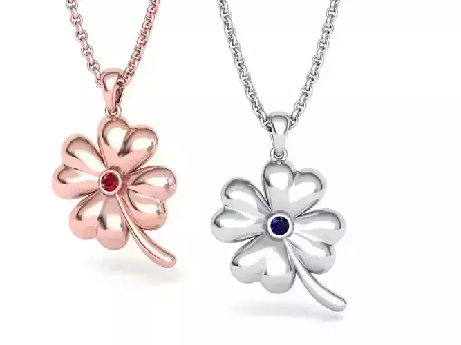 Clover Pendant printable model  N0287 3D print model