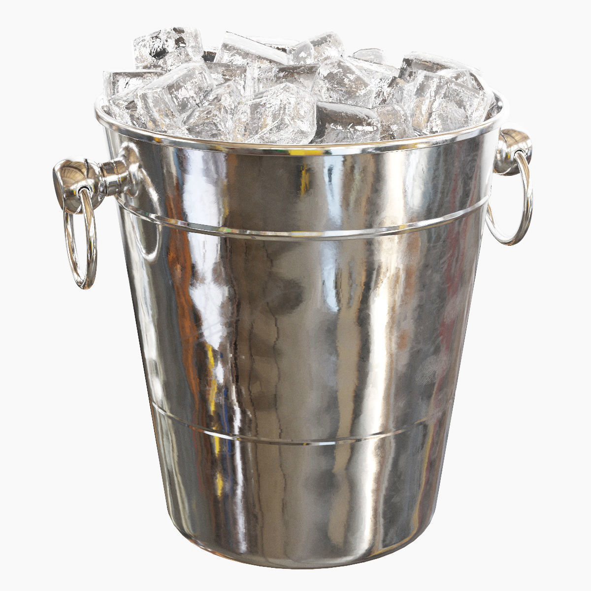 Whiskey Decanter Glass Tray Set 3D model_3