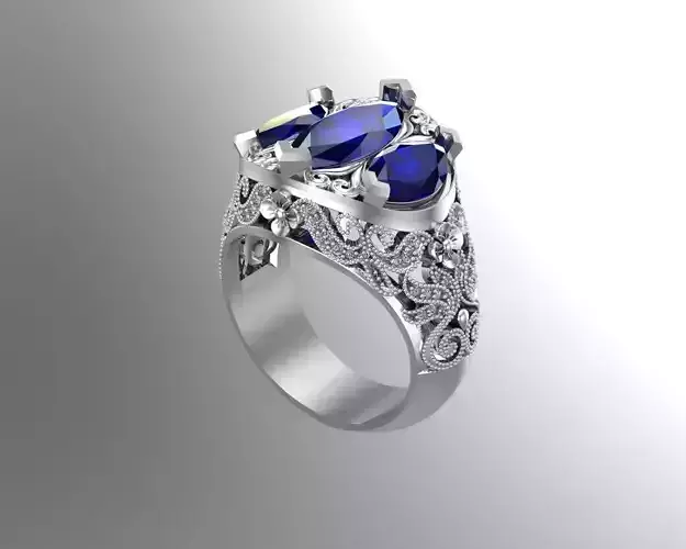 Three stones Marquise rings NN067