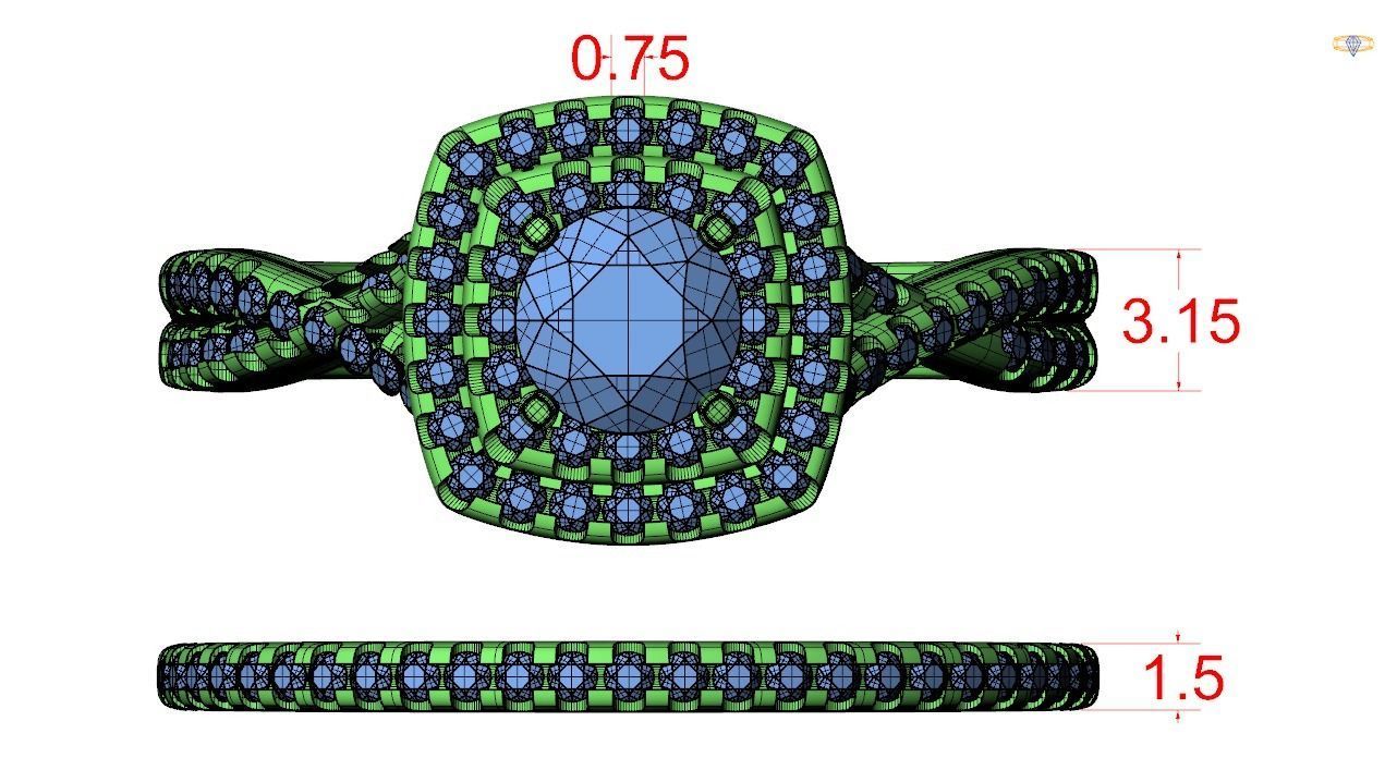 Engagement ring - 69 3D print model_1
