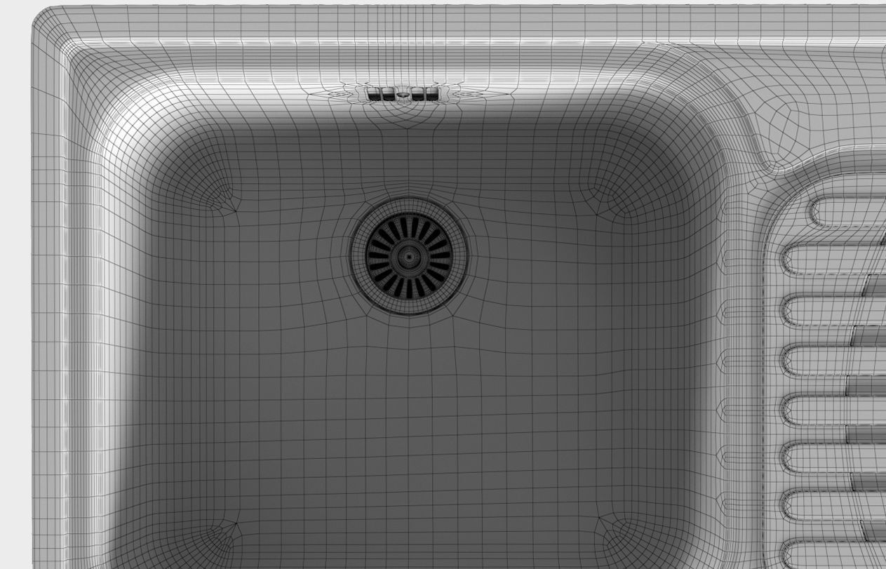 sink - Franke - Galassia GAX 611  3D model_4