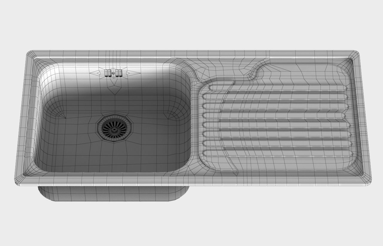 sink - Franke - Galassia GAX 611  3D model_3