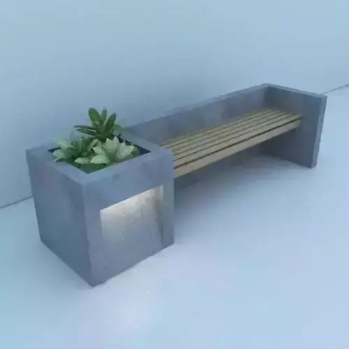 Modern Bench Street  and Garden