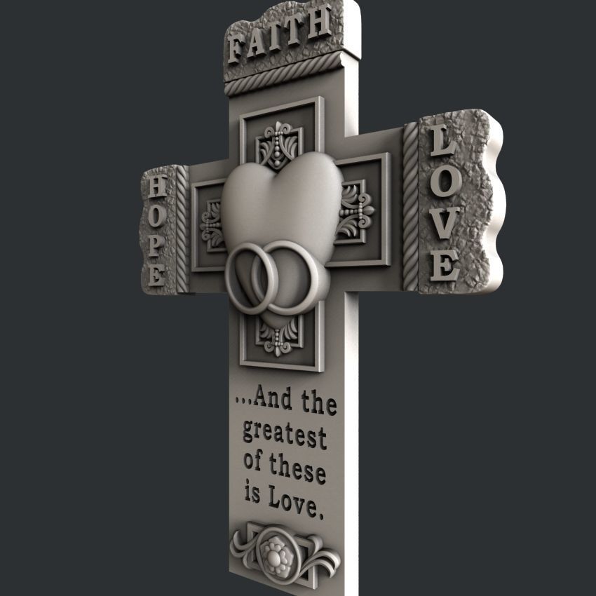 3d STL models for CNC  cross marriage 3D model_2