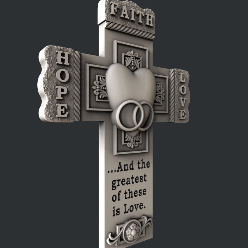 3d STL models for CNC  cross marriage 3D model_1