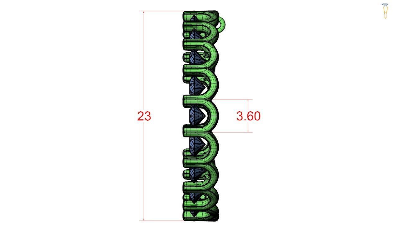 Pendent - 3 infinity symbol 3D print model_17