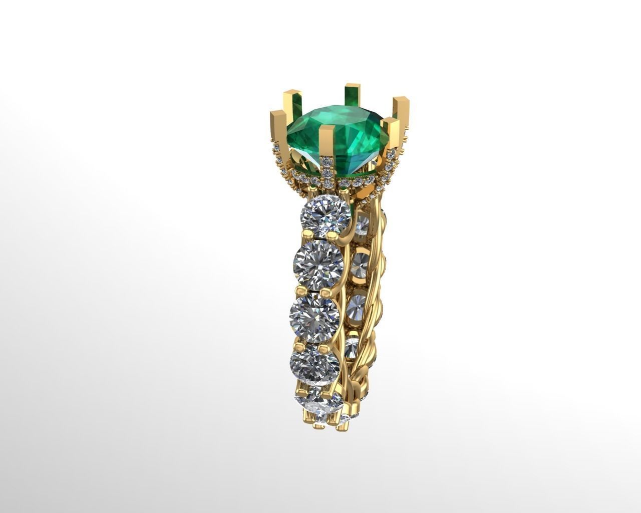 Full Diamond ring NN071 3D print model_8