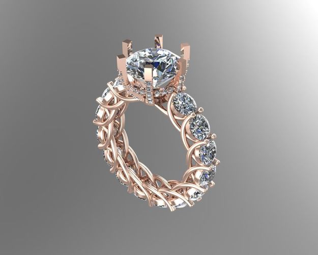 Full Diamond ring NN071 3D print model