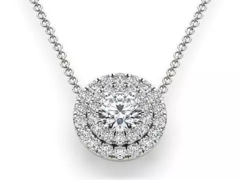 Pendent -4 ring with hole in middle 3D print model_0