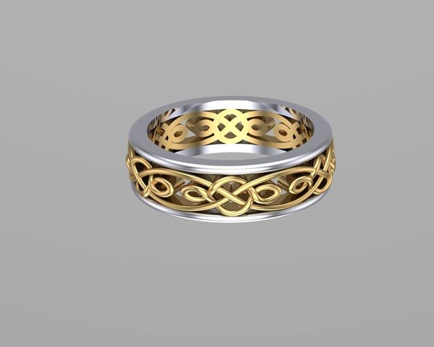 Women pattern rings NN078 3D print model