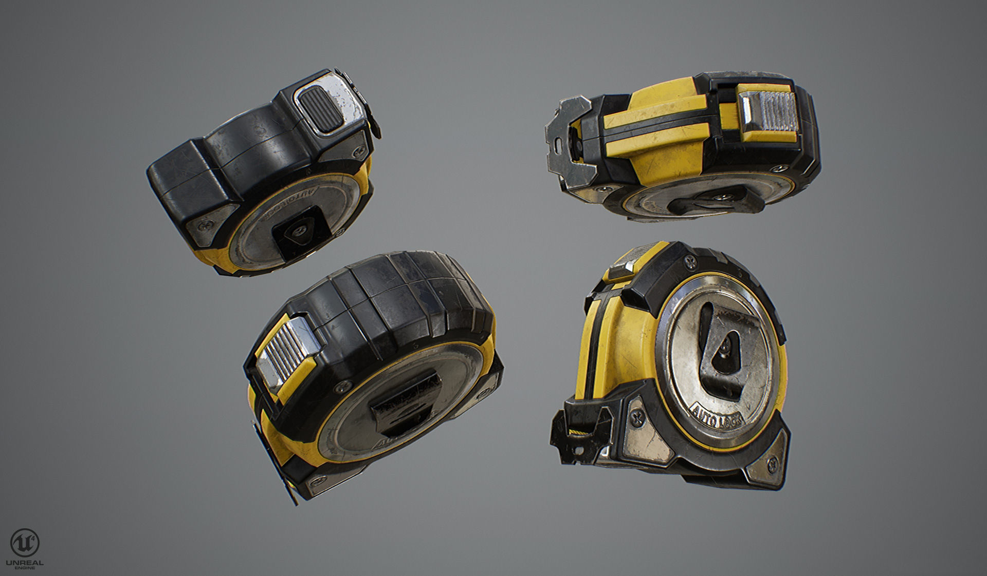 Measuring Tape Low-poly 3D model_1