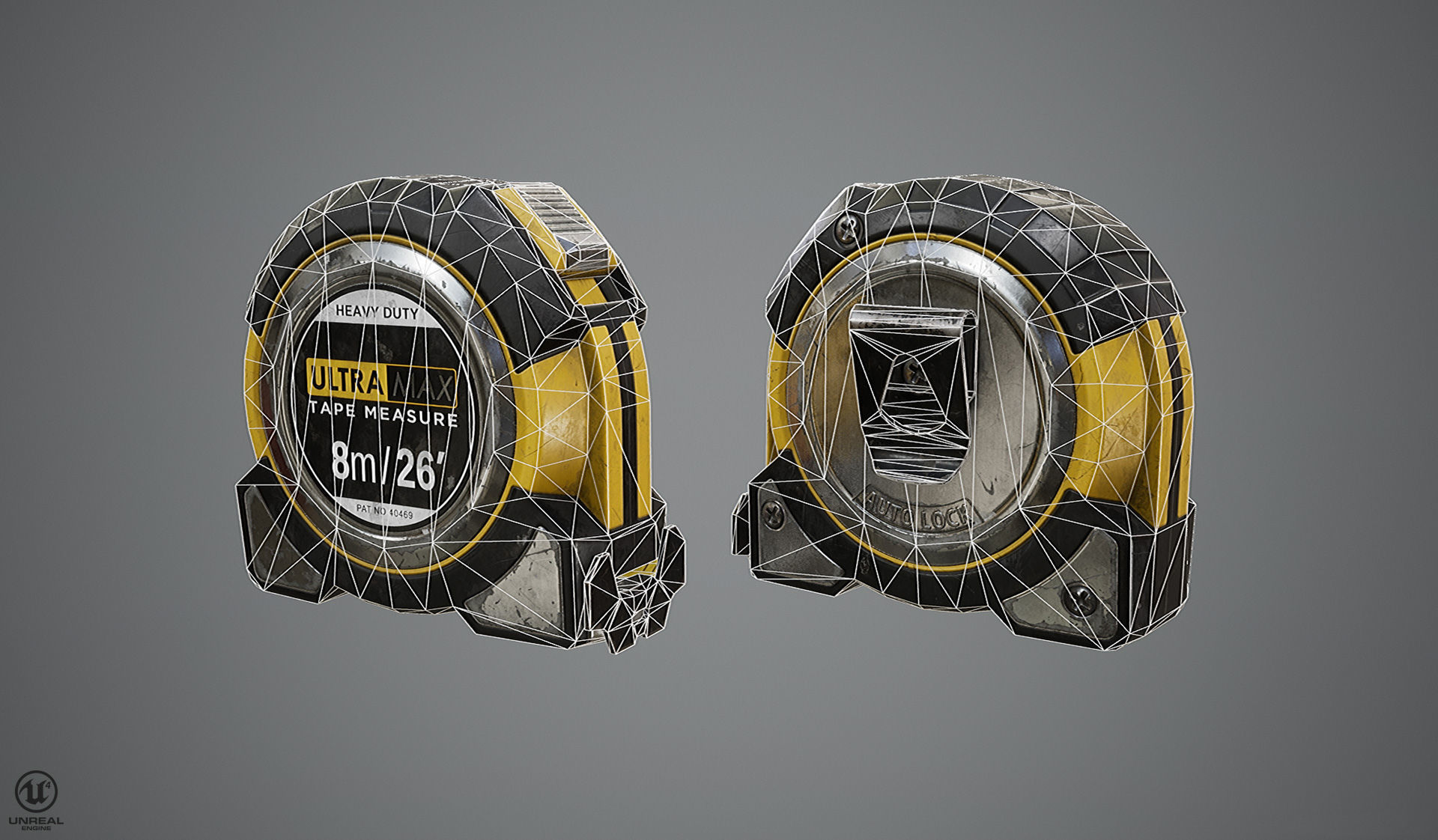 Measuring Tape Low-poly 3D model_2
