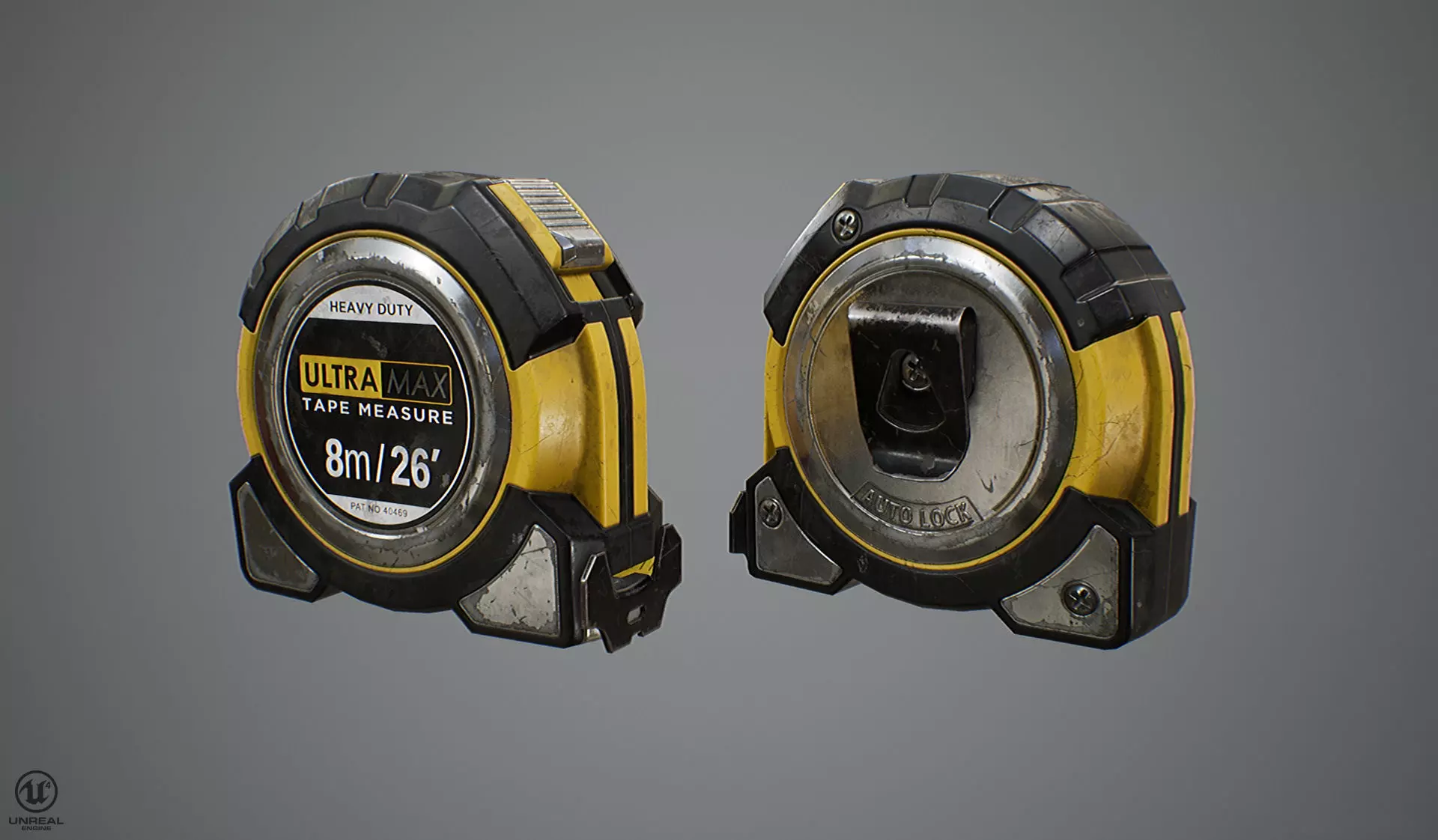Measuring Tape Low-poly 3D model_0