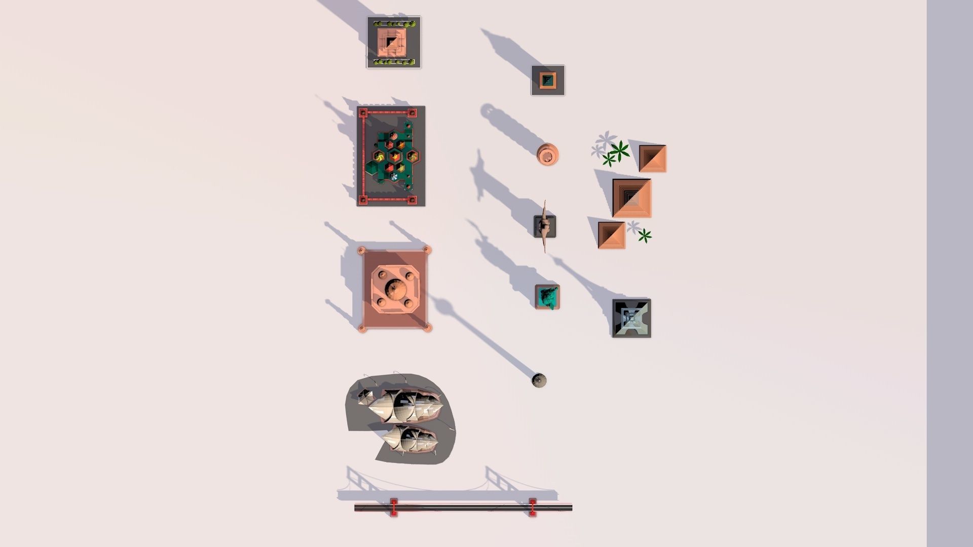 Polygonia Cartoon World Landmarks Pack Low-poly 3D model_4