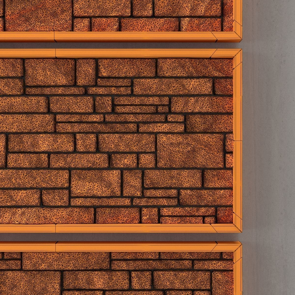 Panel decorative rock brick 3D model_9