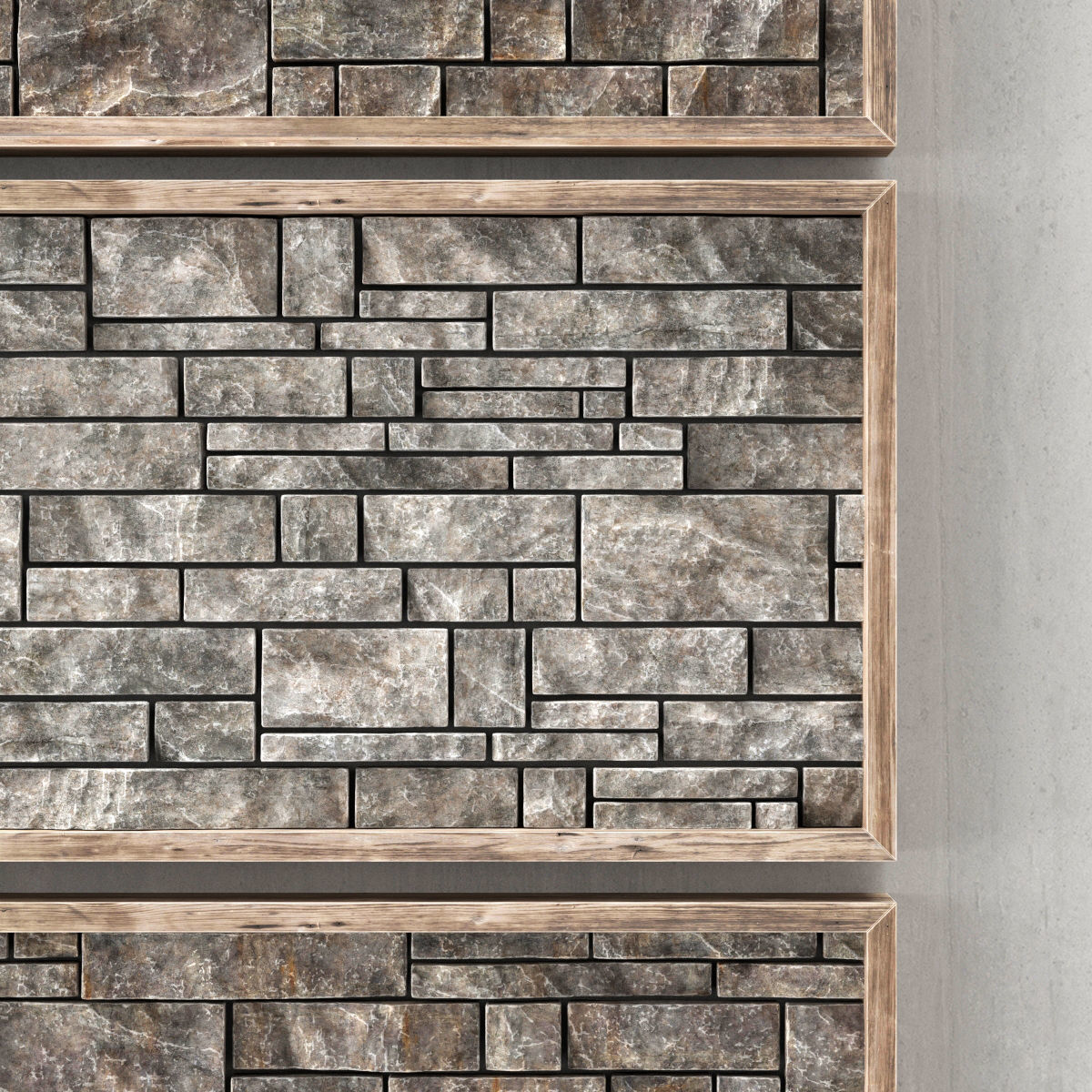 Panel decorative rock brick 3D model_3