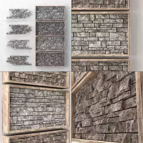 Panel decorative rock brick