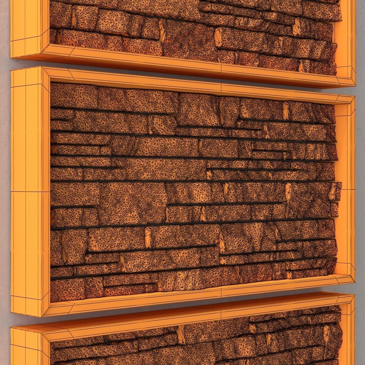 Panel decorative rock brick 3D model_8